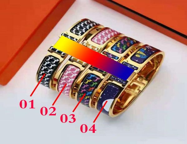 

fashion copper enamel lady silver ladies gold bangle designer luxury jewelry women039s charm bracelet men039s g7956702, Black