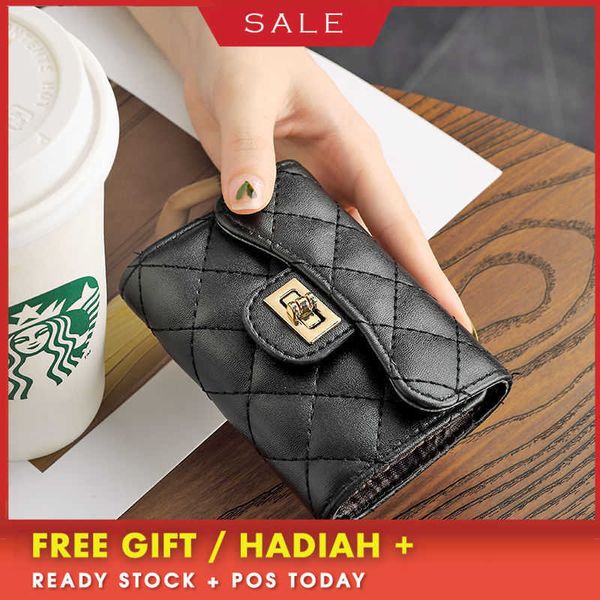 

stylish and exquisite small purse lingge xiaoxiangfeng milk nuo card bag 2023 soft leather zero wallet women's short driver's lice, Brown;gray