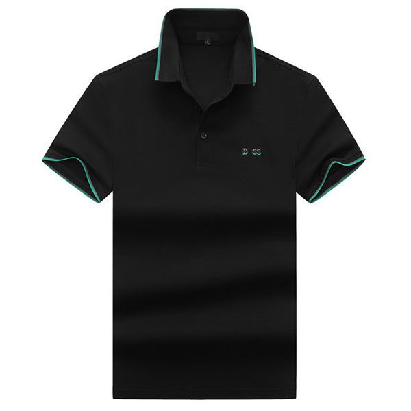 

boss fashion mens polos letter embroidery short sleeve summer classic brand casual t shirt lapel multi-color breathable top, White;black