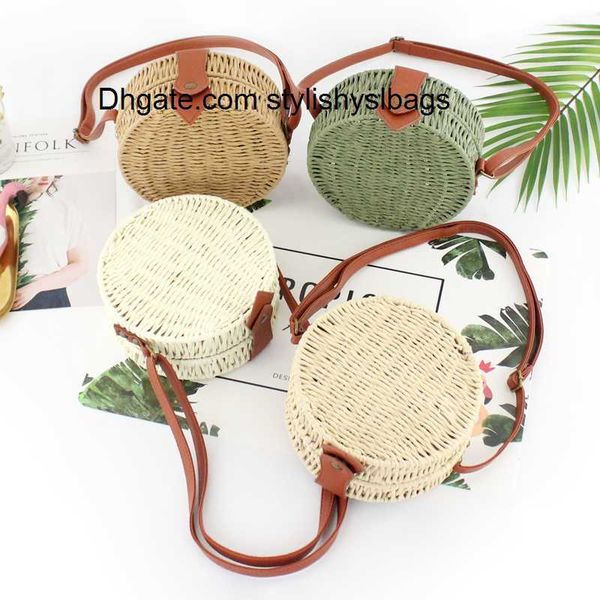 

evening bags women summer rattan bag 2019 round straw bags handmade woven beach cross body bag circle bohemia handbag bali box dropshipping