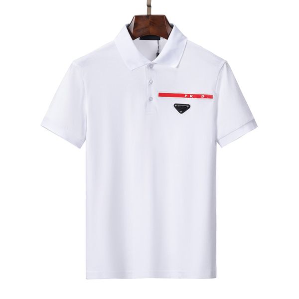 

luxury designer t-shirt shirt embroidered polo shirt short sleeve solid polo shirt polo homme slim men's clothing camisas polos shirt, White;black