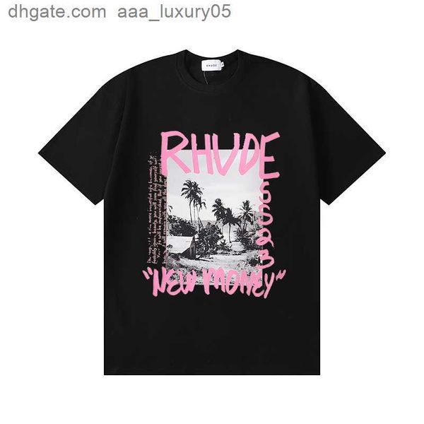 

rhude t shirts for men t shirt designers t-shirts men letter print summer clothing short sleeved us size s-xxl, White;black