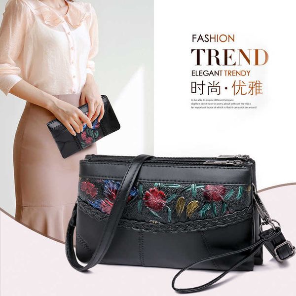 

women's bag hand holding bag hand grasping bag middle-aged mother's bag new version simple single shoulder diagonal span small bag