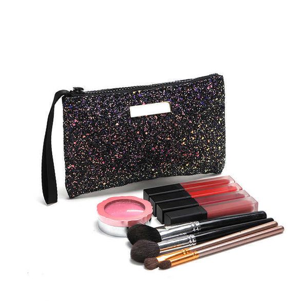 

sequin handbag with new bead color changing square makeup bag can be added