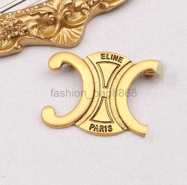 

famous design gold brand luxury desinger brooch women rhinestone pearl letter brooches suit pin fashion jewelry clothing decoration accessor, Gray