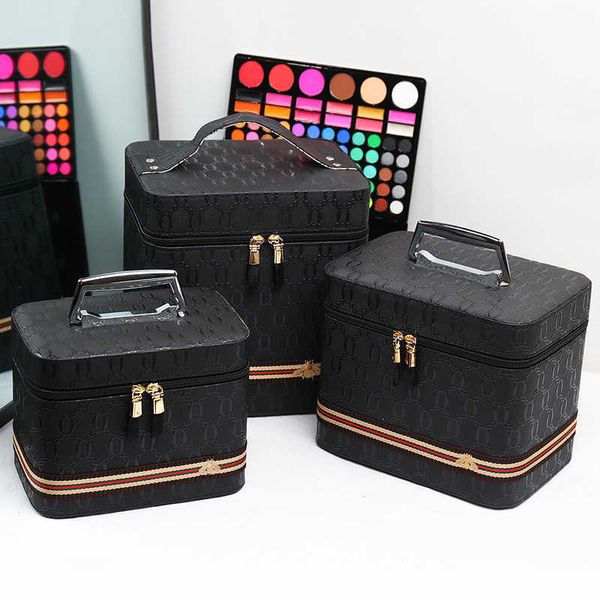 

new makeup bag large capacity cosmetics storage bag portable styled hard skincare products makeup case
