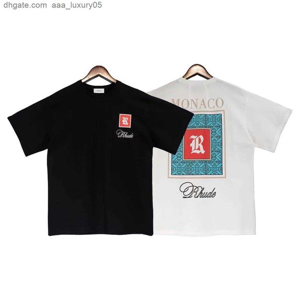 

summer men t shirts designers short sleeve t-shirt mens rhude tees polos women outdoor sports fitness crewneck round neck quick-drying rhude, White;black