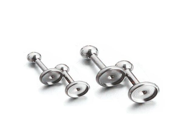 

fashion stainless steel ear tragus cartilage piercing lobe earrings for pearl crystal barbell piercing setting ear stud internally7504450, Slivery;crystal