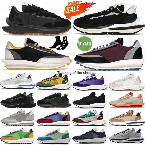 

2022 waffle shoe vaporwaffles mens running shoes pegasus ldwaffle ld pure platinum sail white nylon noir men women ldv trainers rubber sport