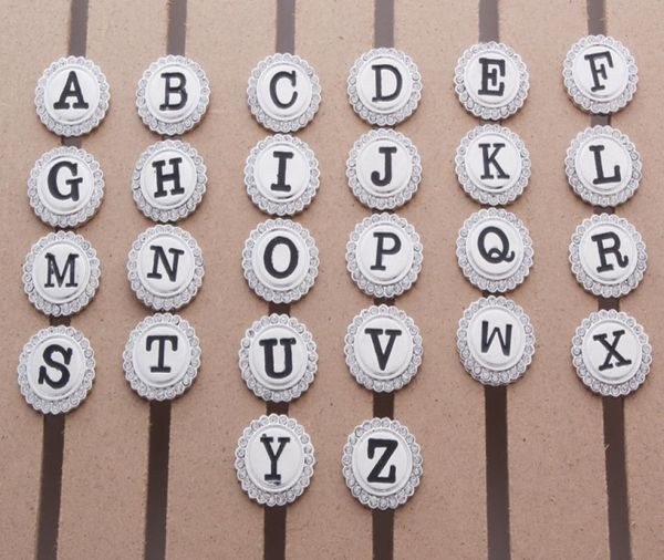 

women and men crystal silver metal initial az alphabet letter snap button jewelry for bracelet fit 18mm 20mm snap 26pcs1414040, Golden;silver