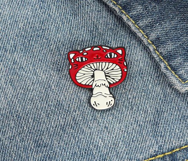 

cat face mushroom enamel pins custom animal plant brooch bag clothes lapel pin badge cartoon jewelry gift for kids friends4240852, Gray