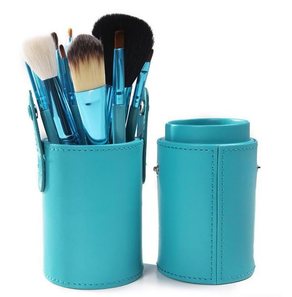 

12 pcs makeup brush setcup holder professional 12 pcs makeup brushes set cosmetic brushes with cylinder cup holder9966031