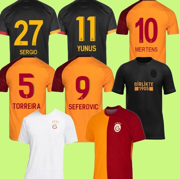 

2023 zaniolo 17 soccer jerseys home 23 24 icardi 99 nelsson 25 akturkoglu akgun rashica oliveira dubois midtsjo jersey football shirts, Black;yellow