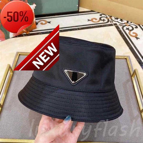 

1t Hat Casquette Designer Stars with The Same Casual Outing Flat-toA Small Brimmed Hats Wild Triangle Standard Ins Ba308183, Blue