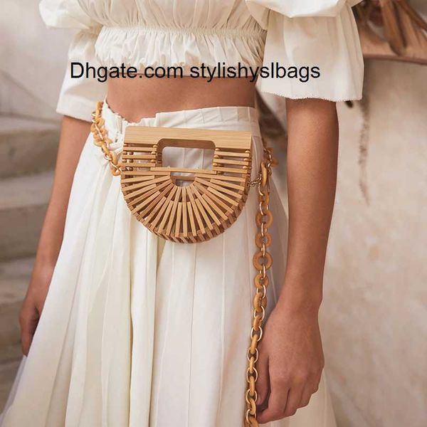 

evening bags summer chain bamboo basket mini lipstick bag messenger bag waist bag