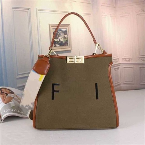 

designer bag handbag style 2023 rainbow belt embroidery shopping portable capacity canvas