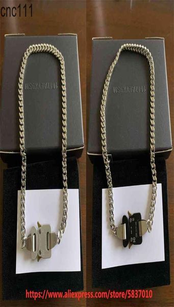 

2021 cubix chain necklace men women classic 1017 alyx 9sm necklaces signature metal buckle stainless steel colorfast2979433, Silver
