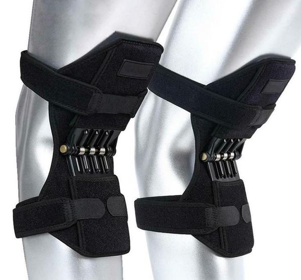 

1 pair knee pads breathable climbing power knee support strength knee joint stabilizer pad elastic stabilizer booster7289600, Black;gray