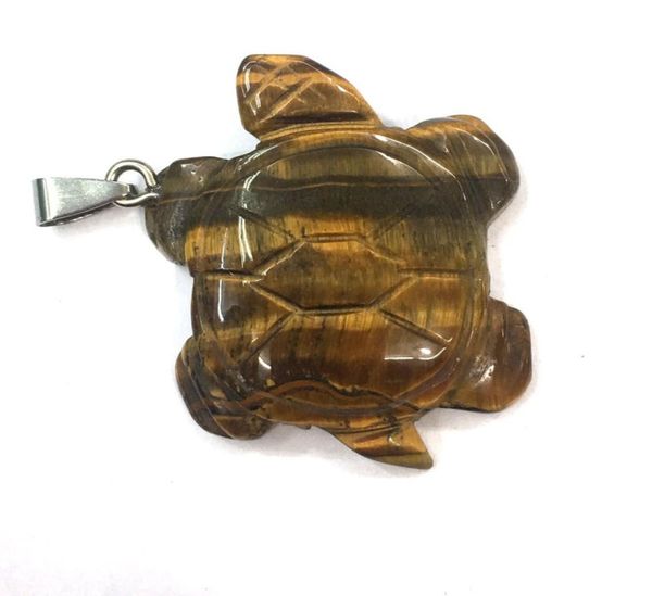 

whole 10 pcs silver plated tortoise shape tiger eye stone pendant green aventurine for gift animal jewelry7557662