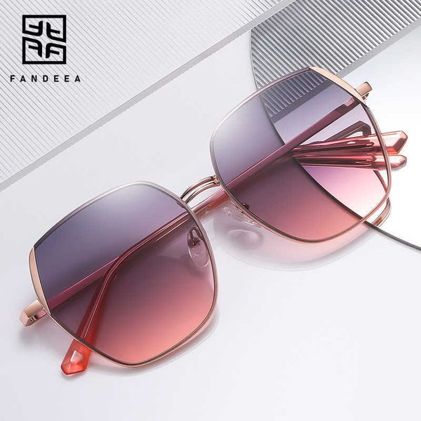 

2023 new nylon fashion popular ins style uv resistant sunglasses metal large frame glasses, White;black