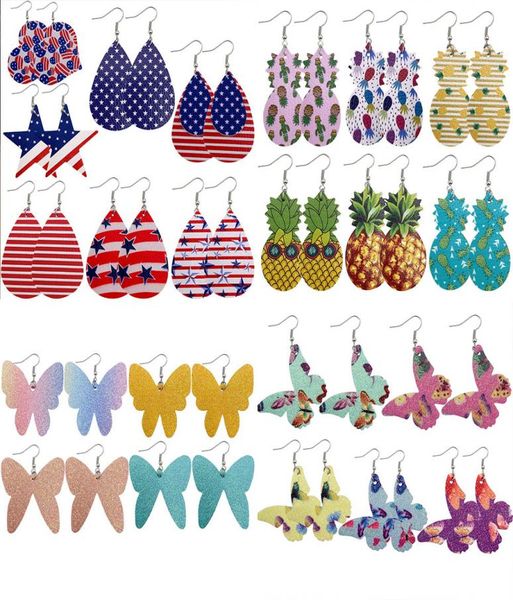 

mixed batch pu artificial leather dangle earrings handmade drop pendientes earrings for women jewelry8528276, Silver