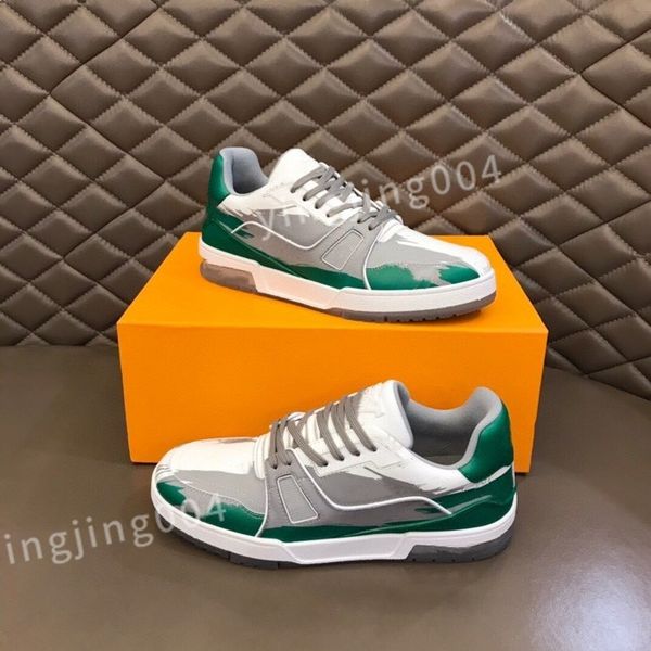 

2023 new luxurys men's trainers designer man's casual shoes quality men lace-up sneakers outdoor runing sport shoe fashion mens ba, Black