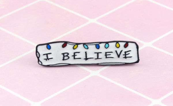 

decoration i believe white special personality enamel tide new brooch creative cartoon lapel denim badge pins6790205, Gray