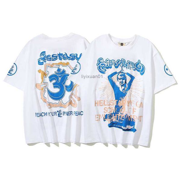 

hellstar studios yoga goddess big ins high street fashion men's women's short sleeve t-shirt tlcz vfa5 is97 ci2n, White;black