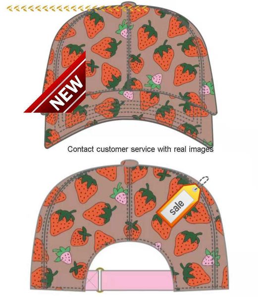

1ty strawberry baseball caps man's cotton cactus classic letter ball caps summer women sun hats outdoor adjustable snapback cap gi83, Blue;gray