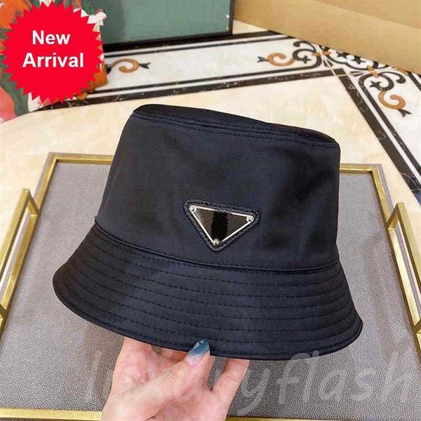 

Pra Hats Bucket Hat Casquette Designer Stars with The Same Casual Outing Flat-top Small Brimmed Hats Wild Triangle Standard Ins Ba259h5583, Blue