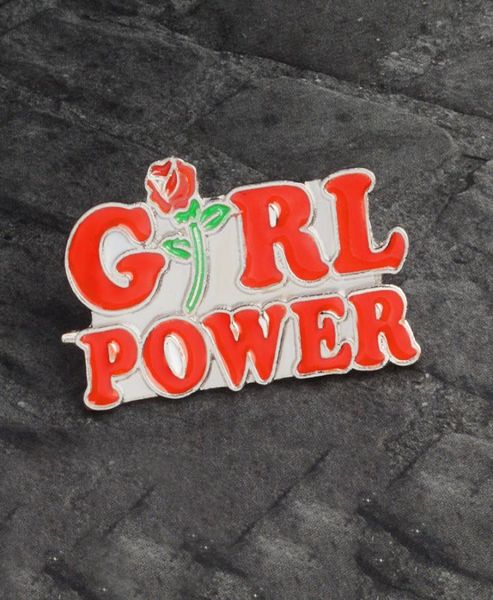 

female power special cartoon brooch creative lapel denim enamel badge gift homemade red girl power pins7938095, Gray