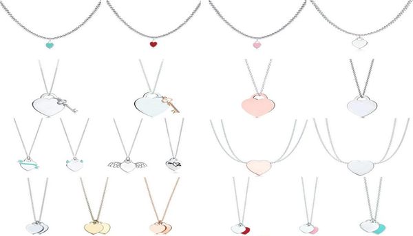 

dorapang 2022 new real 100 925 sterling silver necklace fashion heart pendant bead chain rose gold and gold selection for women g1038054