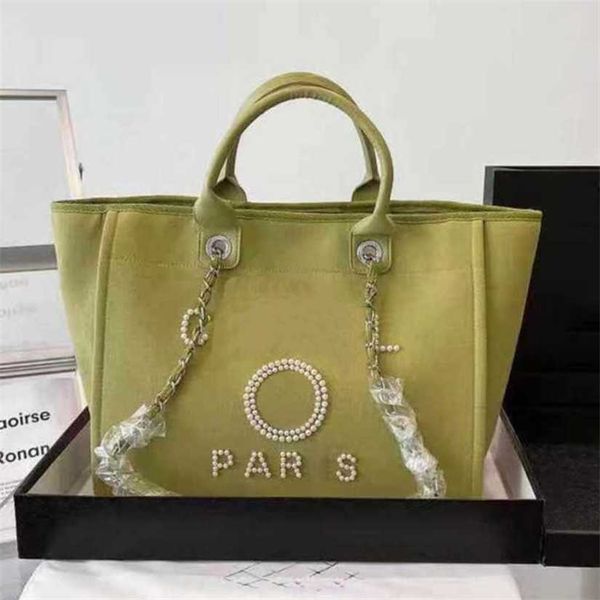 

luxury women's hand beach bag embroidered canvas chain backpack evening handbags pearl big ladies small backpacks n942 75% off usa outl