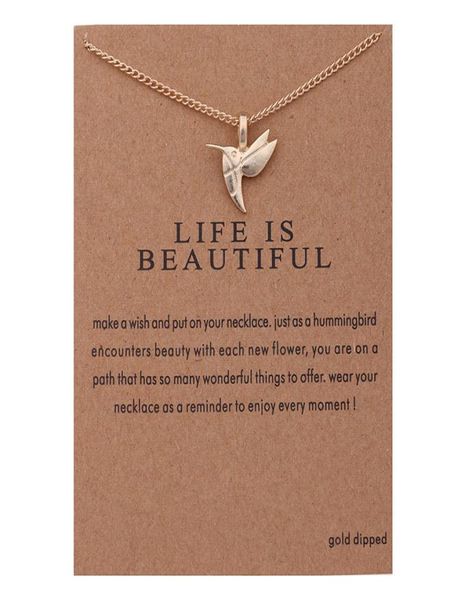 

fashion no dogeared logo new arrived fashion jewelry silver plated life is beautiful bird chocker necklace pendant for women girl9593073