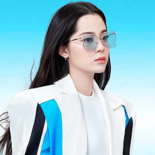 

2022 new gm metal women's net red ouyang nana same style plain face sunglasses ins glasses trend, White;black