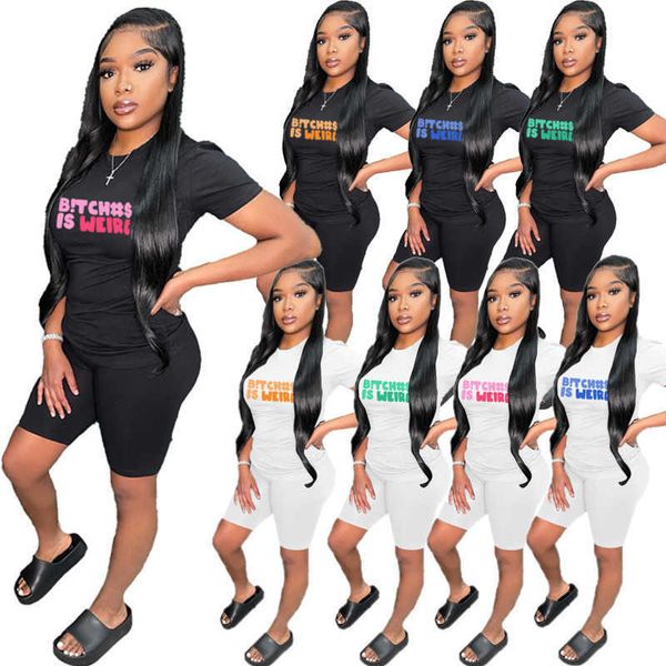 

designer womens tracksuit 2023 summer sports two piece set solid color short sleeve t shirt and shorts 2 pieces sets jogging suits clothing, Gray