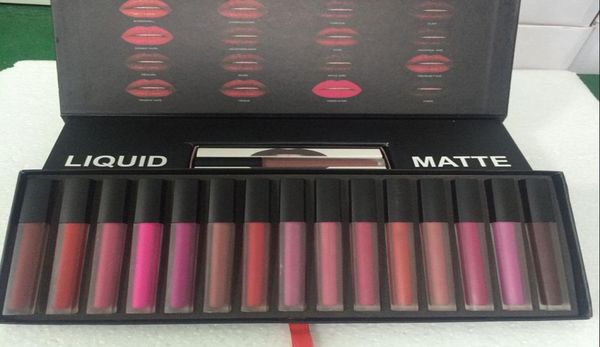 

beauty matte liquid lipstick lip gloss 16 colors lipsticks makeup lipstick set lip kit gift box2134575