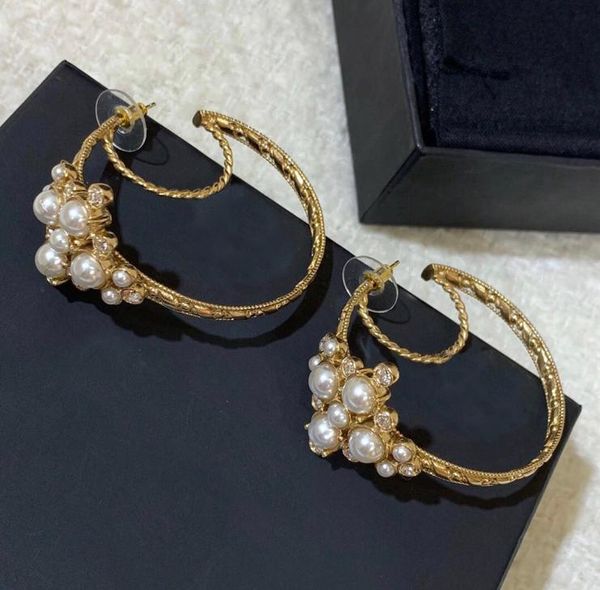 

hoops fashion brand have stamps moon designer earrings for lady women party wedding lovers gift engagement luxury jewelry bride wi2839636, Golden;silver