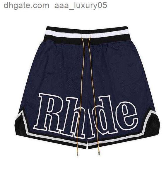 

2023 rhudes men shorts women designer summer fashion quick drying high1 quality streetwear fashion casual sportswear mens short pants, White;black