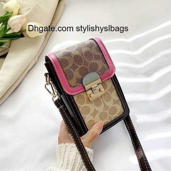 

evening bags popular bag women's 2023 new fashion luxury contrast color mobile phone bag versatile westernized women's shoulder cr