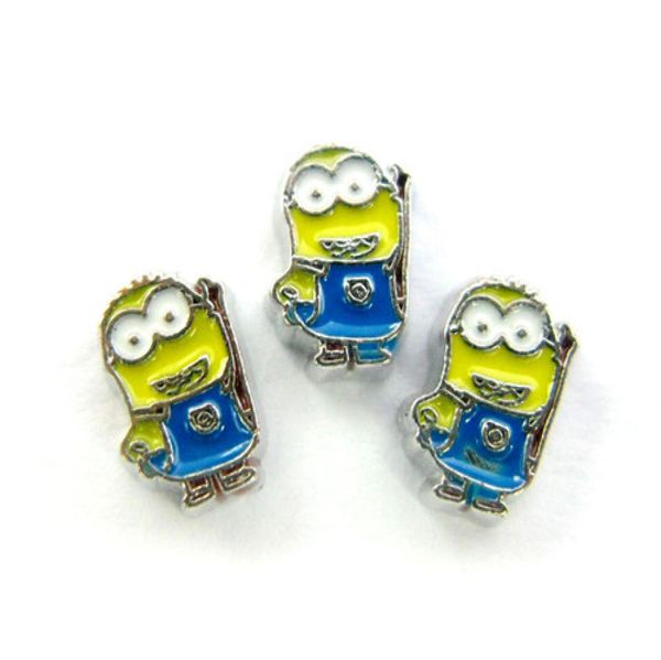 

new design fc688 floating locket charms 10pcs cartoon for floating living locket as gift wholes 8896330, Blue;slivery