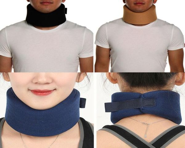 

fashion soft foam cervical collar neck brace support shoulder pain relief therapy relax pillow home textile 3 colors6777457, Black;yellow