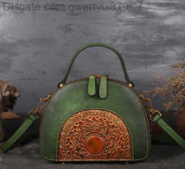 

designer bagwomens bag retro leather womens bags multi functional first layer cowhide national style oblique cross hand