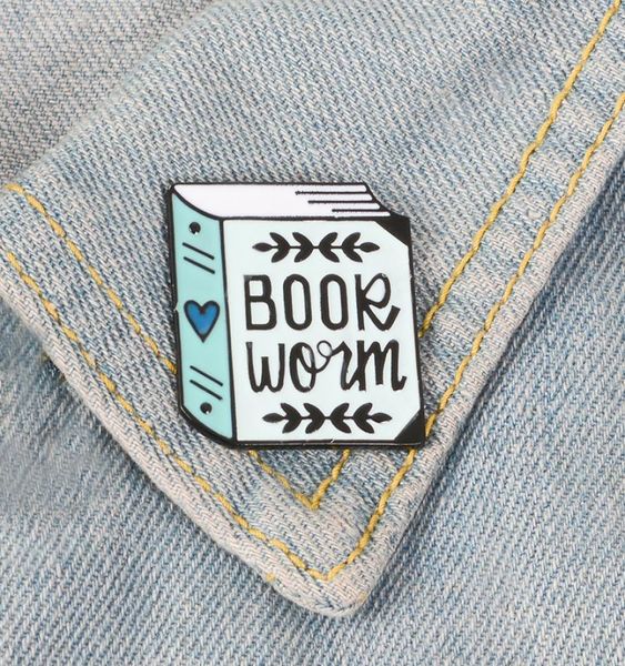 

book blue green book wolm leaves heart shape decoration personality creative brooch cartoon special tide new lapel denim badge pin9578336, Gray