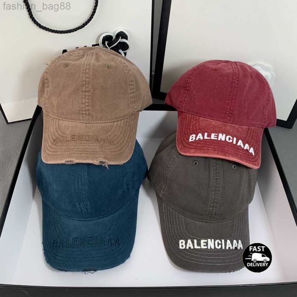 

men's and women's designers casquette sports denim ripped ball caps solid color b letter outdoor couple hats, Blue;gray