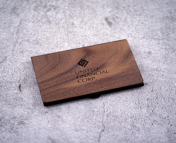 

10 pcslot real wood business card holder money clips ultra thin wallet minimalist aluminum credit6581957, Black