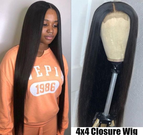 

26 inch wig human hair hd transparrnt lace long wig remy for black women 4x4human hair straight lace closure wig preplucked6239203
