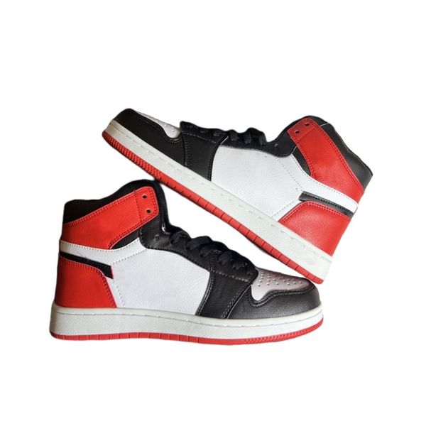 

fashion men women casual flat shoes jumpman 1s high lace-up leisure sneakers trainers outdoor comfortable non-slip jogging shoes 36-44, Black