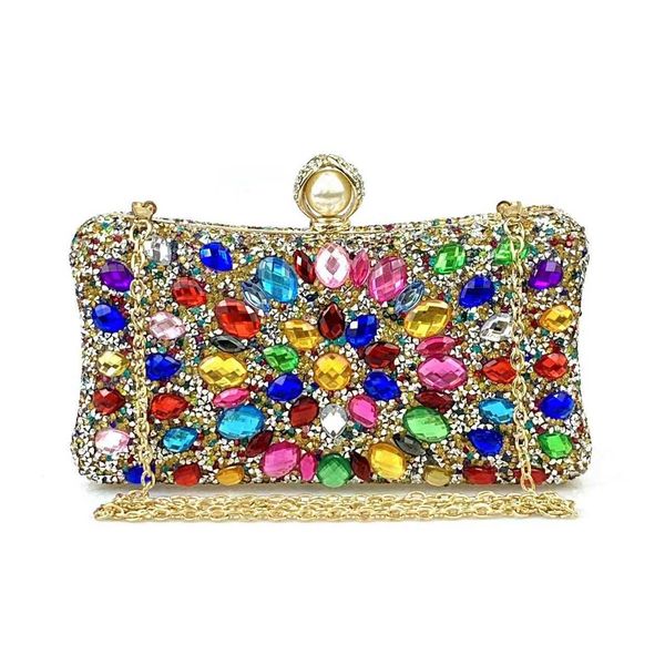 

colorful shiny color bag banquet bride bag diagonal cross hand fashion bag