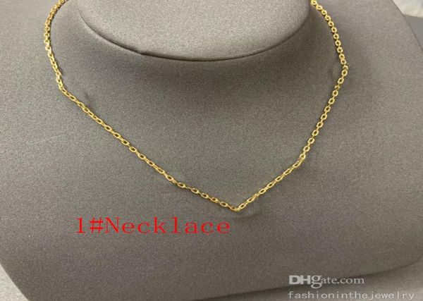 

fashion necklace designer jewelry luxury initials pendant wedding gift 45cm chain gold plate diamond whole necklaces for women5046105, Silver